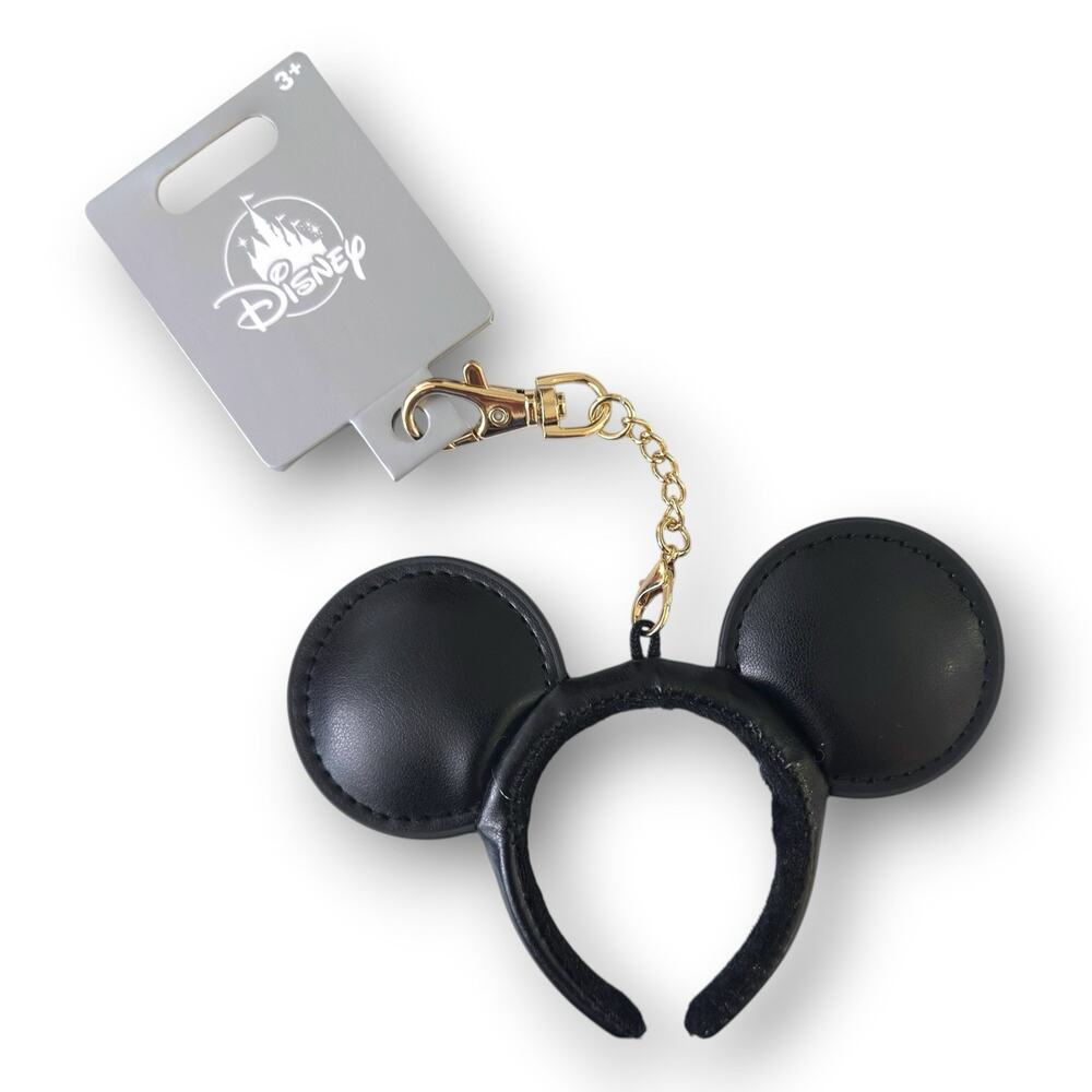 2026 Disney Parks Mickey Autograph Headband Ears Black Bag Clip Charm